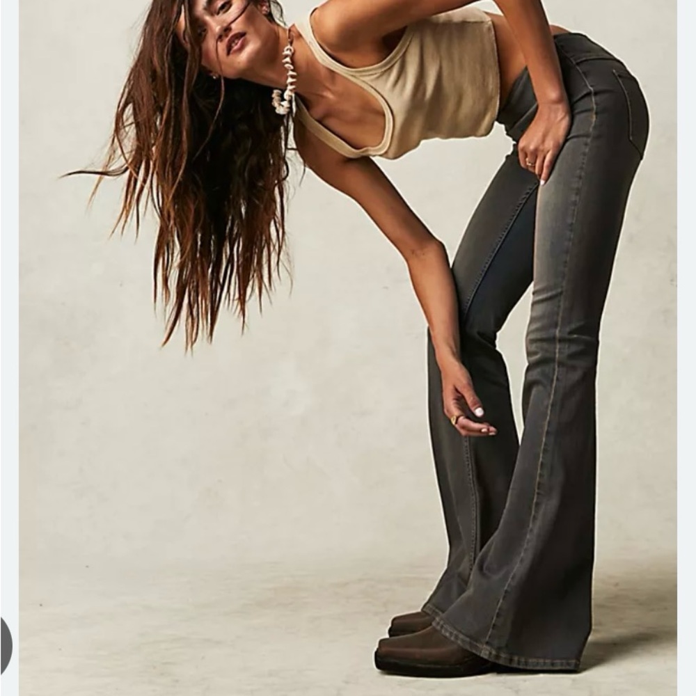 Free People pull-on flared jeggings